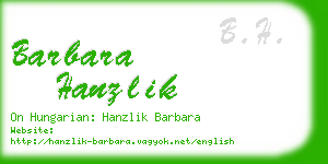 barbara hanzlik business card